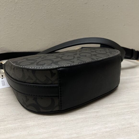 Guess JG917769 Black Coal Easley Mini Top Zip Crossbody/Shoulder Bag - Picture 6 of 12